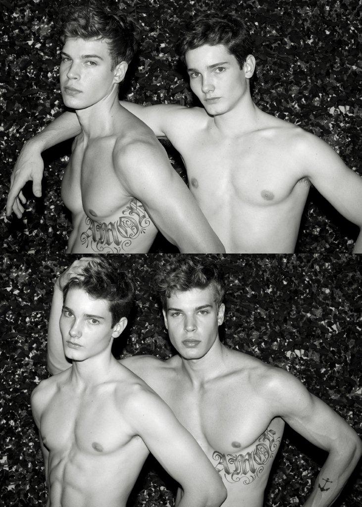 Modelos Josué Wiese e Leonardo Possatti, fotografados por Cristiano Madureira