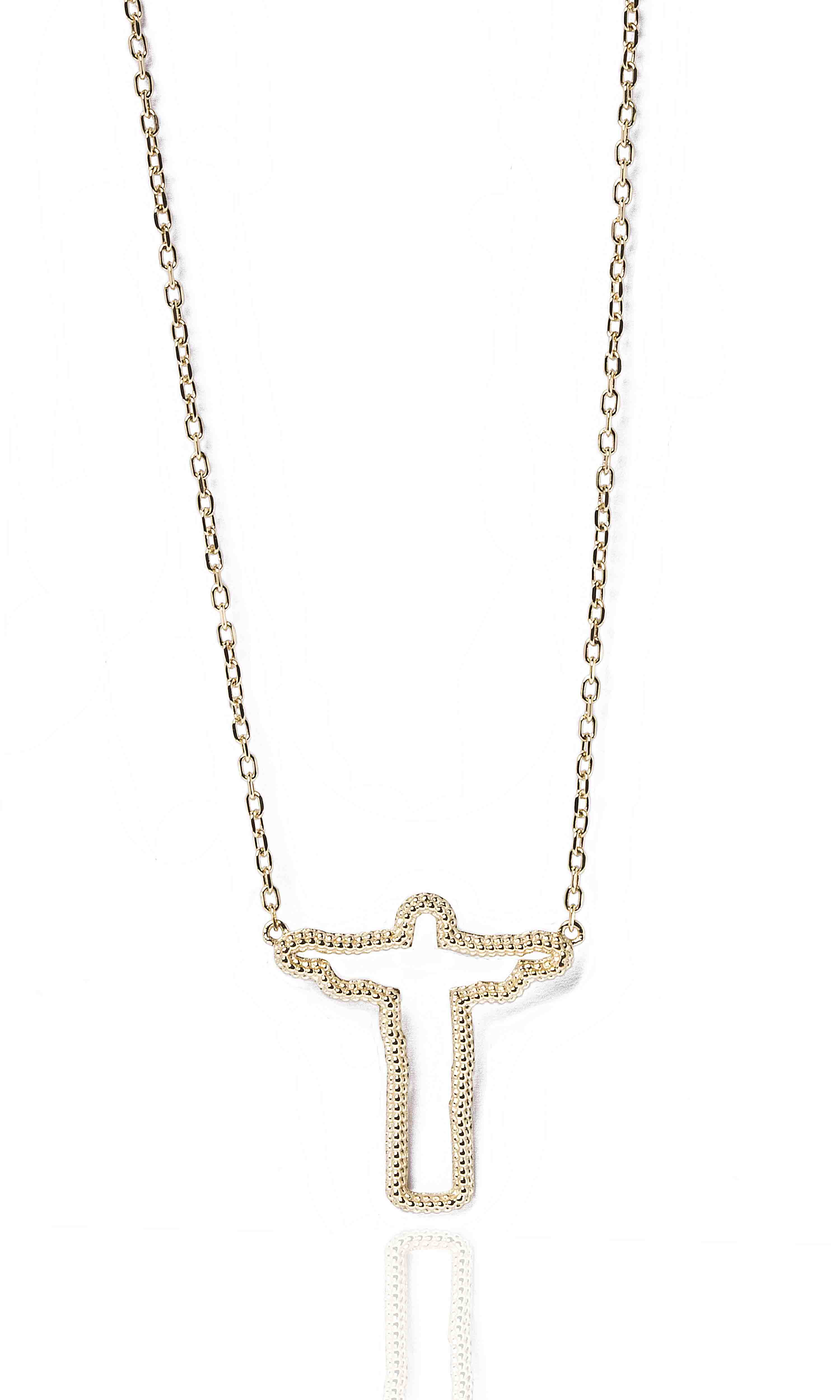 c - Crist the redeemer in yellow gold