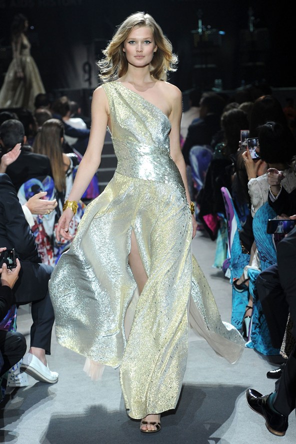 Toni Garrn in Vionnet and Hilat.