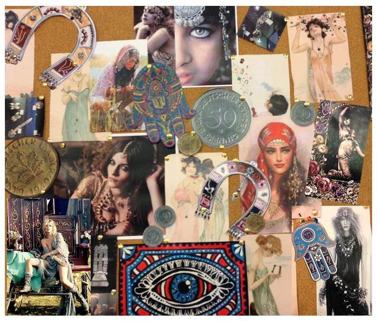 O moodboard que serviu de inspiração