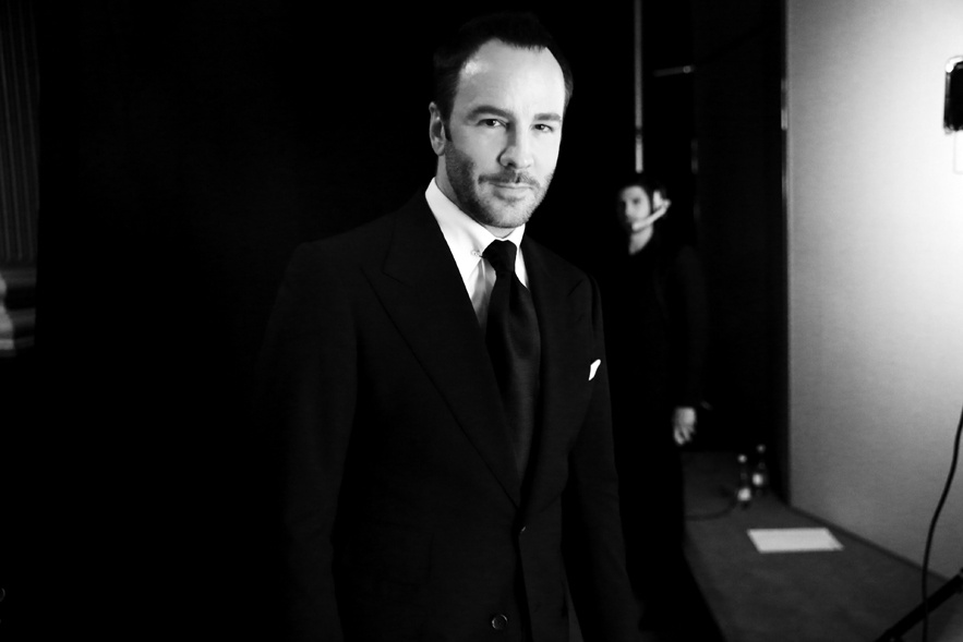 Tom Ford minutos antes de seu desfile