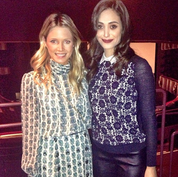 Eu e a atriz Emmy Rossum