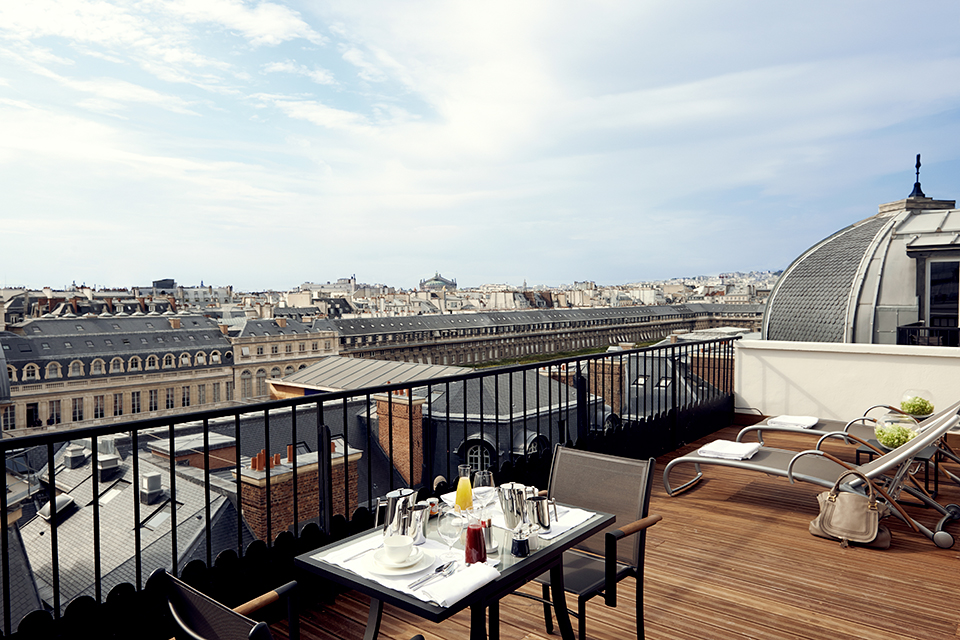 Vista do terraço do Grand Hotel Du Palais Royal