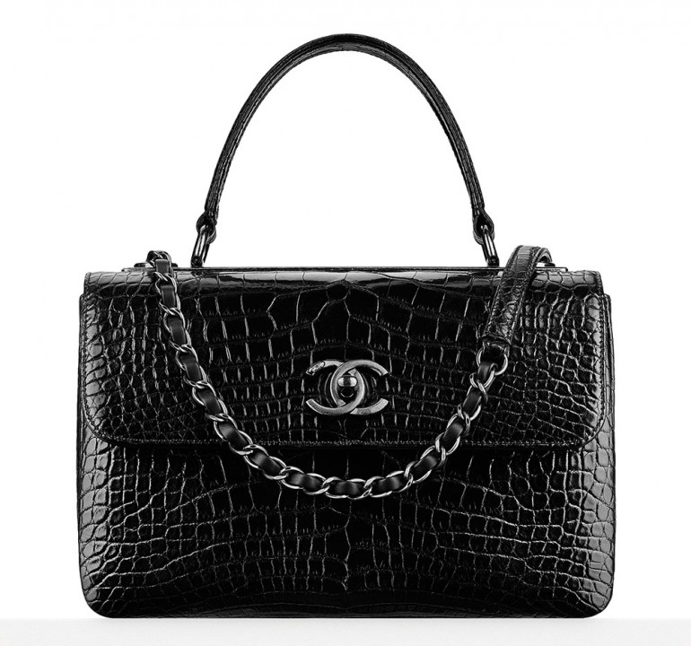 Chanel-Alligator-Top-Handle-Bag