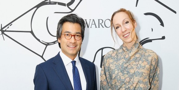 Iris Van Herpen e Taro Nordheider (CEO global da Swarovski Professional)